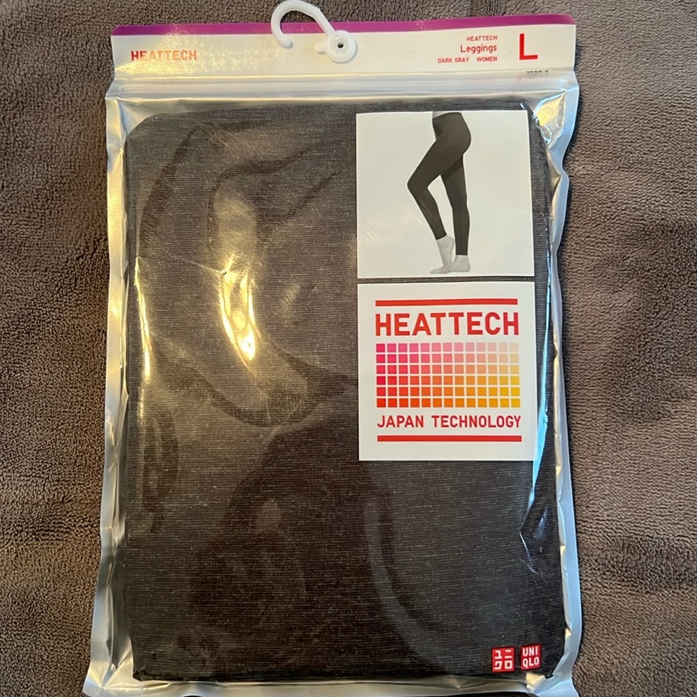 NWT Uniqlo heattech leggings, size large, still sealed